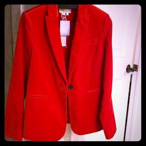 Boden Sueded Fire Orange Jacket NWT